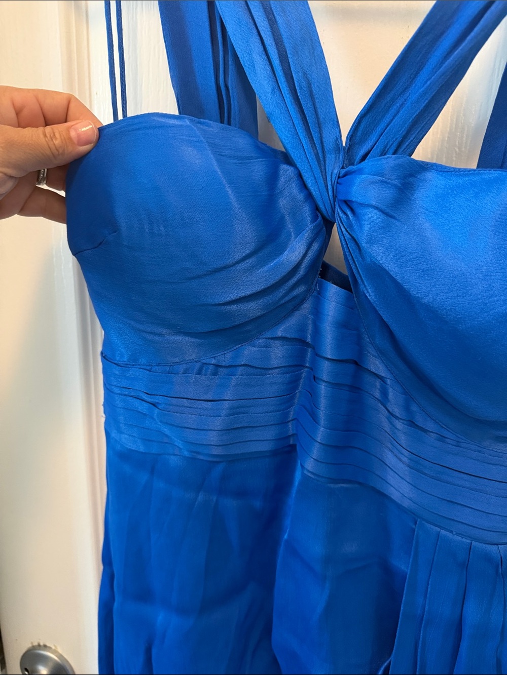 Saylor Clark Mini Dress in royal blue. - Picture 4 of 8
